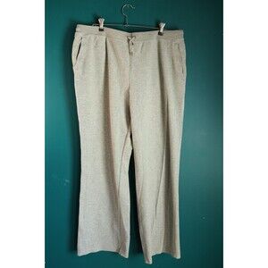 Ralph Lauren Sweatpants Womens XL Wide Leg Gray Loungewear Knit Casual